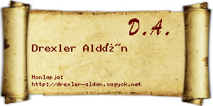 Drexler Aldán névjegykártya